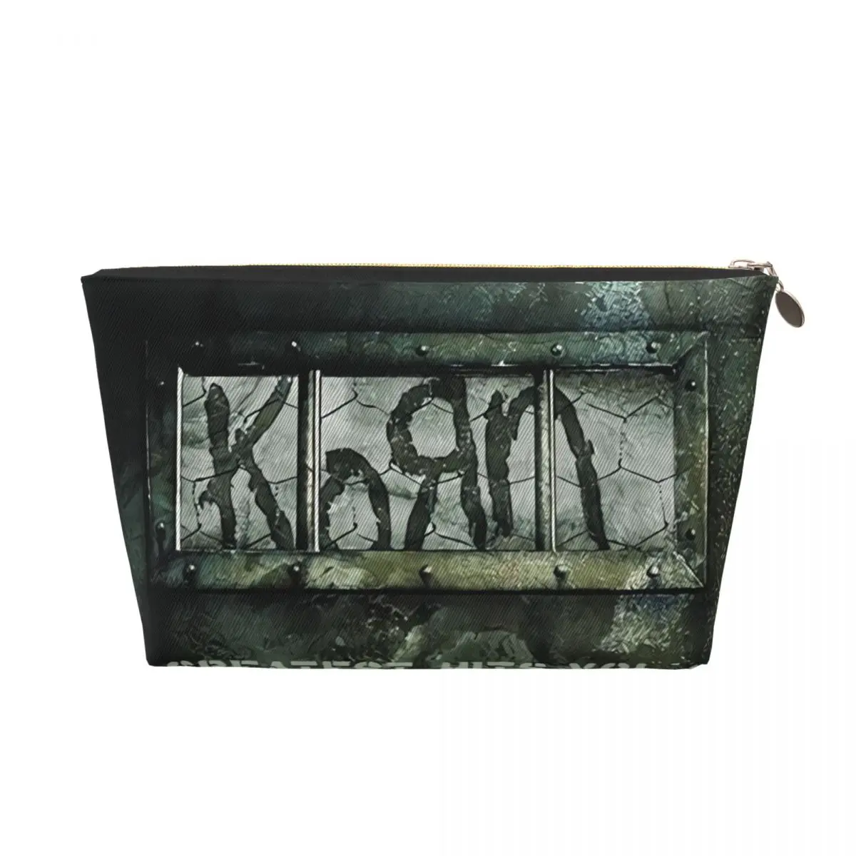 

Custom Korns Greatest Hits Vol 1 Toiletry Bag Metal Gothic Rock Band Cosmetic Makeup Organizer Lady Beauty Storage Dopp Kit Case