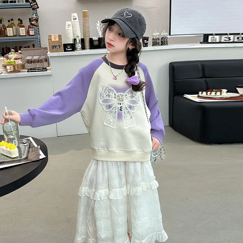 여아용 화이트 스커트, 용수철 여름 패션 원피스, 심플 캐주얼 스타일, 올매치 스커트, 한국 심플 스타일, 2024 신상