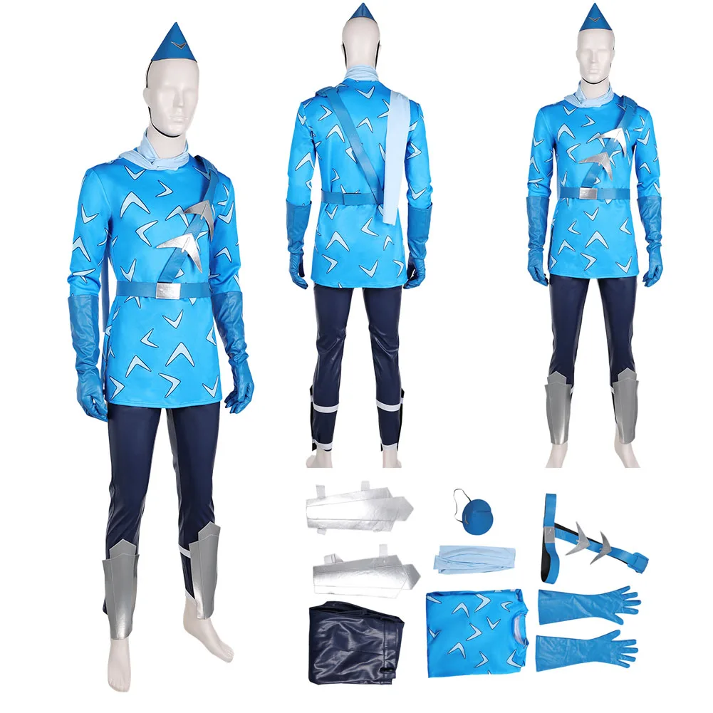 

Костюм для косплея Captain Boomerang для взрослых, Фэнтезийный костюм, топ, брюки, пояс, шляпа, перчатки, наряды на Хэллоуин, карнавал, искусственный костюм
