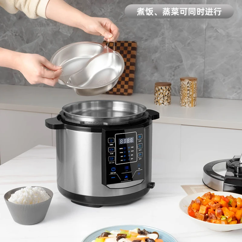 6L electric pressure cooker household large capacity 304 stainless steel intelligent pressure cooker multi-functional 220V