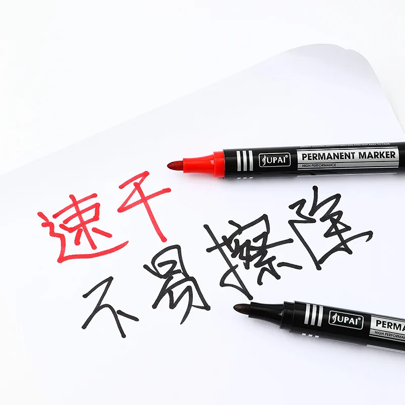Permanent Marker Pen Marker Pens Permanent Marker Permanent Markers Markers Pen 3/6Pcs/Set Fine Point Waterproof Ink Thin Nib Crude Nib Black Blue Red Ink 1.5mm Fine Color