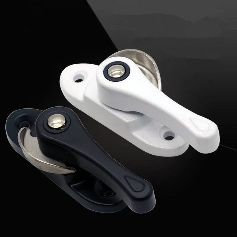 Zinc Alloy Sliding Door Crescent Locks Anti-theft Window Handle Safety Lock Buckle Push-pull Hardware Window Locks with Key
