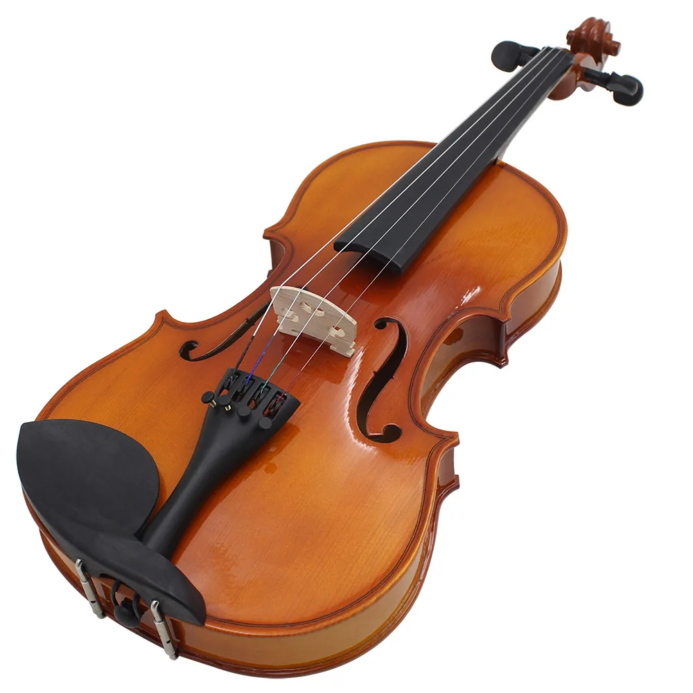 Violin 4/4 1/4 1/8 Acoustic Solid Wood Natural Color Bright Fiddle Basswood Violin Kits Stringed Instrument With Case Bow Stand