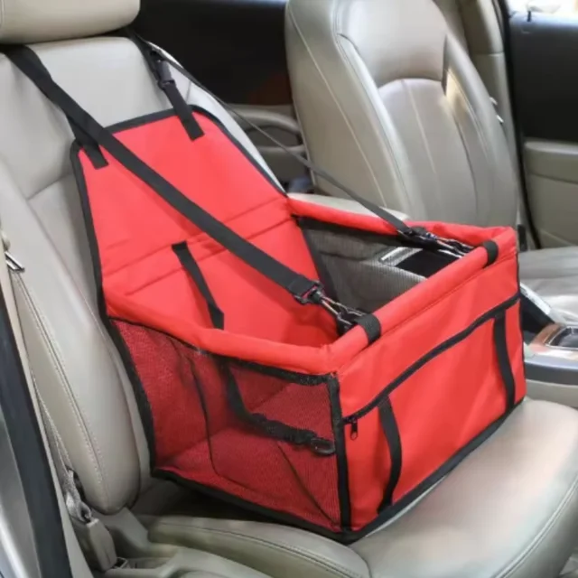 Dog Car Seat Cover Foldable Hammock Pet Harness Cat Bag Basket Stable and Foldable Travel Pet Dog and Cat Safety Car Seat 4