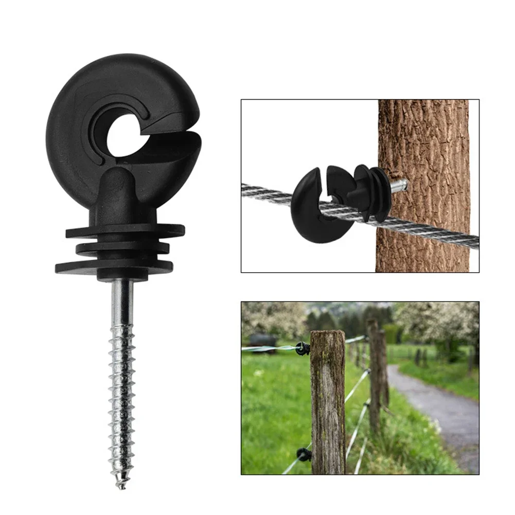Electric Fence Insulator 9cm for Aluminum Wire for Multi-strand Wire Animal Fencing Garden Improvement Accessories 30pcs electric fence insulator
