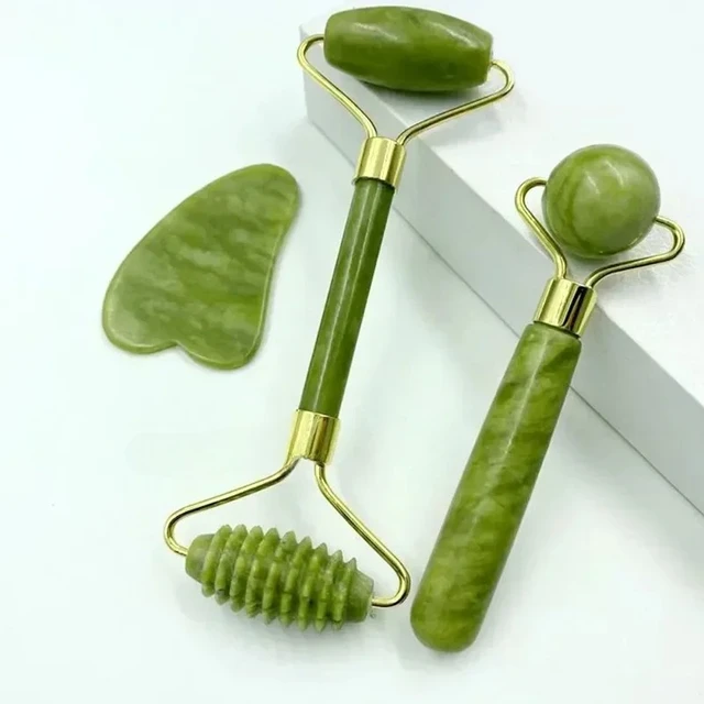 40254-cf4be9.jpg Jade Massage Set: Facial Roller + Double Head Gua Sha for Lifting and Anti-aging