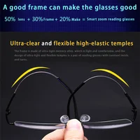 Lunettes de lecture multifocales progressives intelligentes pour hommes et femmes, à double usage, anti-lumière bleue, à réglage automatique 6