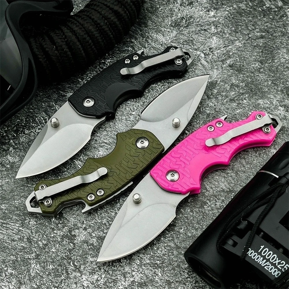 Mini-Klappmesser mit 8Cr13Mov Stahlklinge, Nylongriff und Taschenclip - Kompaktes Taschenmesser-Design für den Alltag, Outdoor-Einsatz und als Geschenk