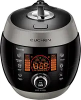 Heating Pressure Rice Cooker 6 Cup (Uncooked) Smart Jog Dial Auto Steam Clean Voice Guide Made in Korea Black/Dark Silver 1
