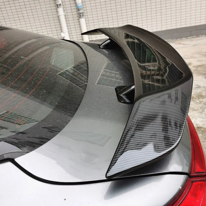 Car Styling 5D Carbon Fiber Spoiler Wings DIY Refit Trunk Lid Universal For BMW Toyota Honda Kia Hyundai Opel Mazda VW Tuning