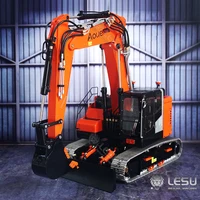 RC LESU 1/14 3 Booms Hydraulic Excavator Radio Control Metal Aoue ET26L Unpainted Electric Model W/ Pump Valve ESC GPS Th19233 2