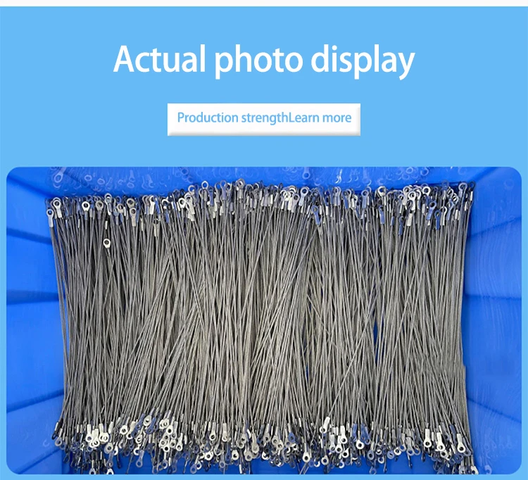 4 stücke Edelstahl Kabel Öse endete mit 1/2mm Drahtseil Stahl Angelschnur Paracord Kamera Absturz sicherung Sicherheits leine – Detail 8