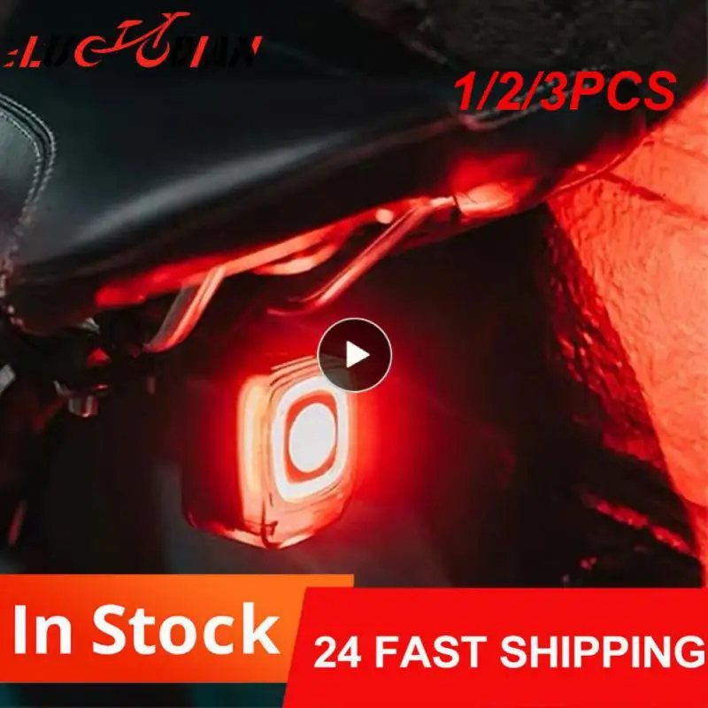 

1/2/3PCS SEEMEE 200 Smart Tail Light USB Charging Light 200 Lumens Mountain Bike Tail Light Road Bike Warning Light