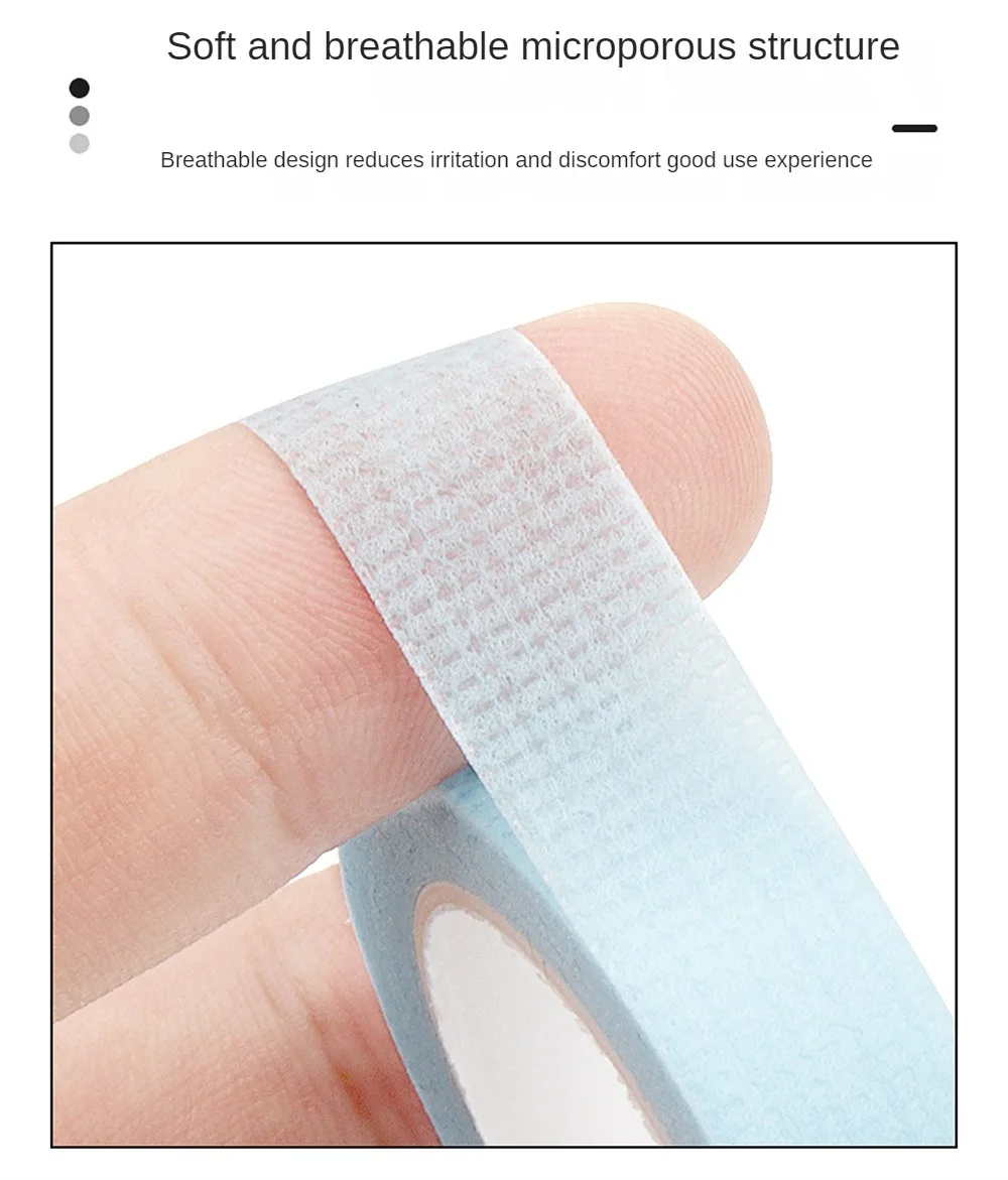Description Picture 5 of itemRoll Makeup Eye Tapes Eyelash Extension Breathable Easy Tear Individual False Eyelash Lash Tape Anti-allergy