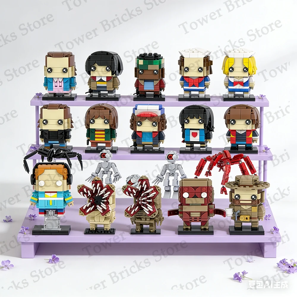 MOOXI Stranges Brickheadzed MOC Horror Figures Building Blocks Set Toys ...