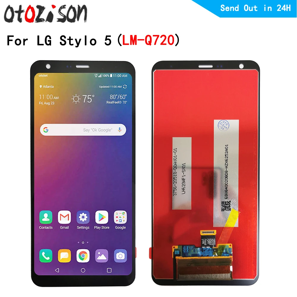 Display Ips Da 6.2 "Per Lg Stylo 5 Lm-Q720 Lcd Con Cornice Schermo Lcd Touch Panel Digitizer Assembly Per Lg Stylo5 Q720