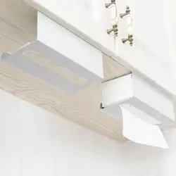 Tissue Holder Iron Rustproof Punch Free Back Hanging Tissue Shelf Paper Towel Rack Kitchen Accessories