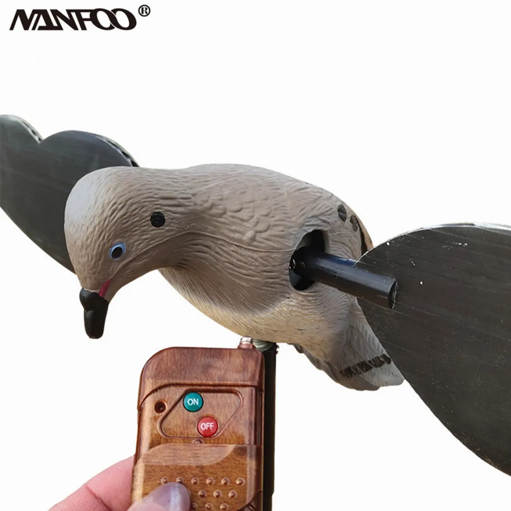 Park Garden Simulato Pigeon Hunting Decoy Bait Pigeon Sleeving Dove Telecomando Elettrico Pigeon Wading Pigeon