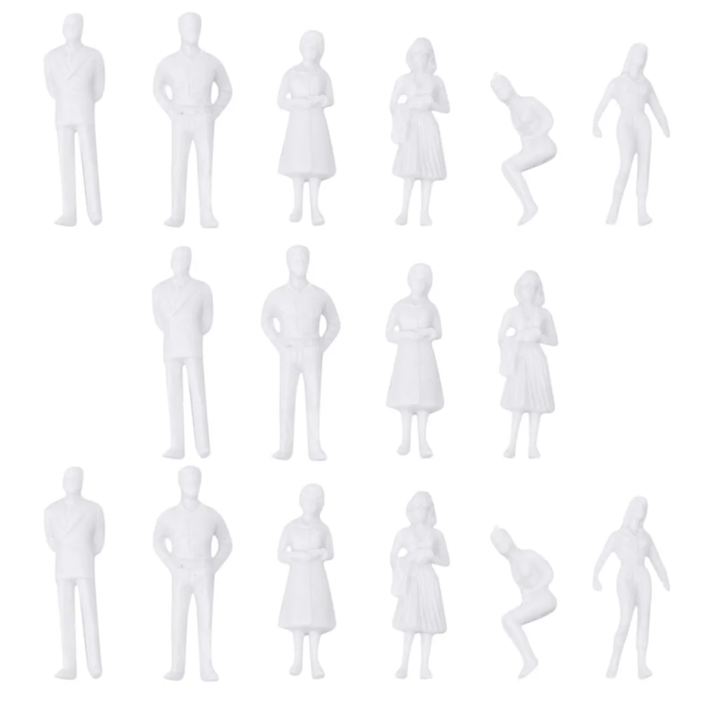 

30 Pcs Sand Table White Villain Miniature Figures Models Statue Lifelike Plastic People