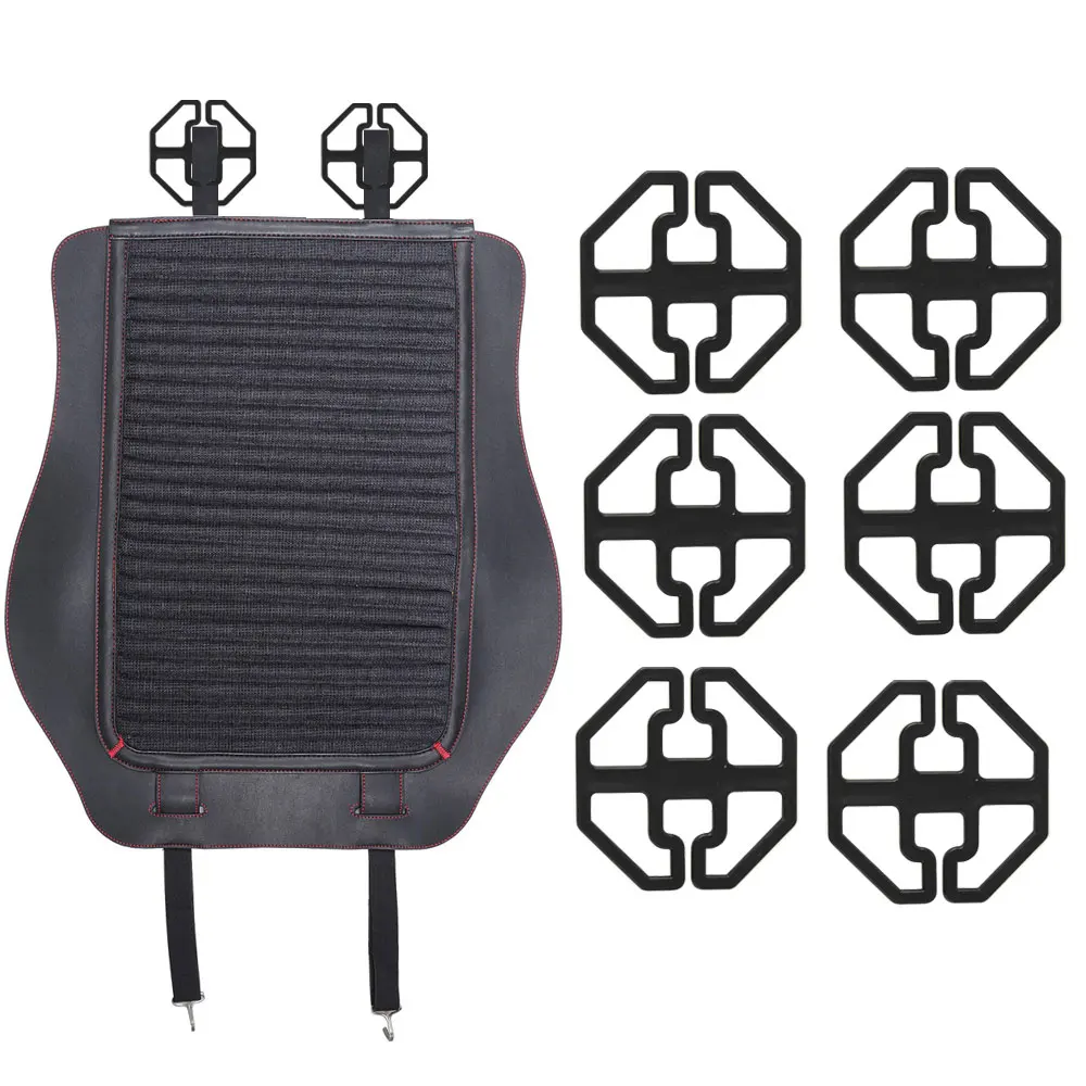 

10pcs Car Seat Cover Plum Plate Metal Hook Plastic Card Fixed Chuck Plastic Fastener Car Seat Cover Tape Fastener Clips