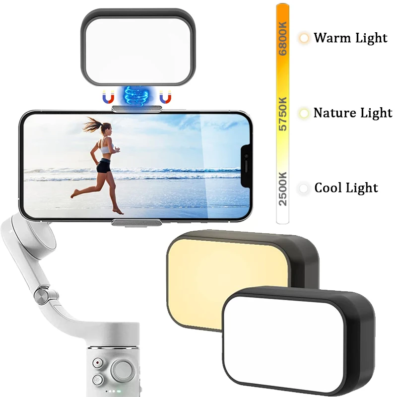 Mini Rechargeable LED Video Light Portable Photography Fill Light for DJI Osmo Hohem Camera Tripod Phone Flashes Selfie Lights