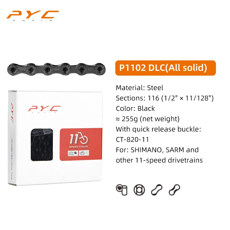 PYC 10 11 12 Speed Chain Ultra Lightweight MTB Road Bike
