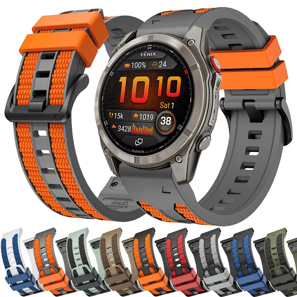 Two-Tone Silicone Quick Fit Strap - 22mm/26mm Bracelet Accessory