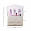 Trendy Dustproof Drawer-style Cosmetic Storage Box Desktop Organizer Skincare Products Comb Tabletop Makeup Holder Rack 3