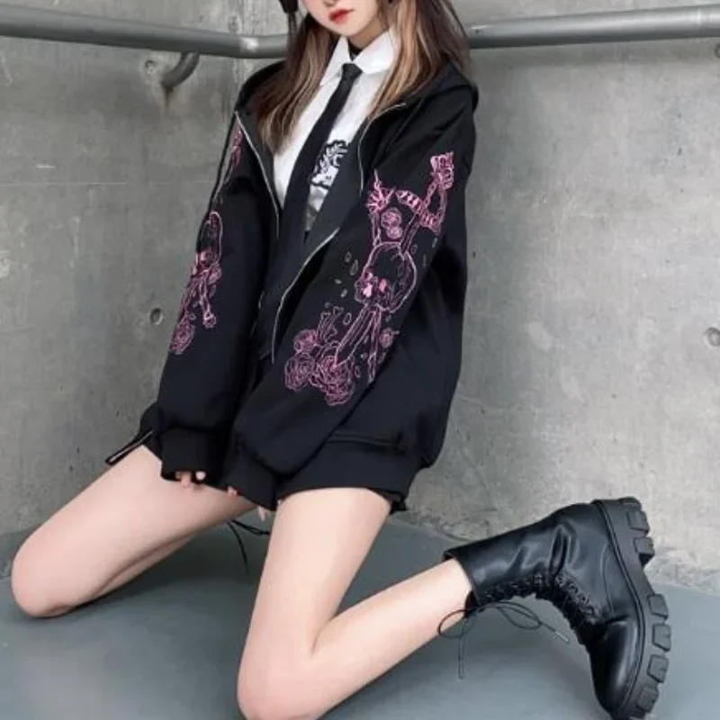 2024 New arrival Hot Sale Autumn Winter Women Japanese Harajuku Preppy Style embroidered loose Baseball Long Sleeve Fashion Coat autumn new arrival men s sweater vest v neck sleeveless knitted letters solid color loose korean preppy style men s daily tops