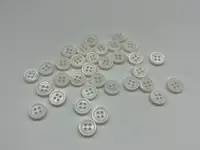 freeshipping 4 holes shell mother of pearl button 10mm  thick 3mm  double white  high quality for shirt  fashion blouse 100pcs 2