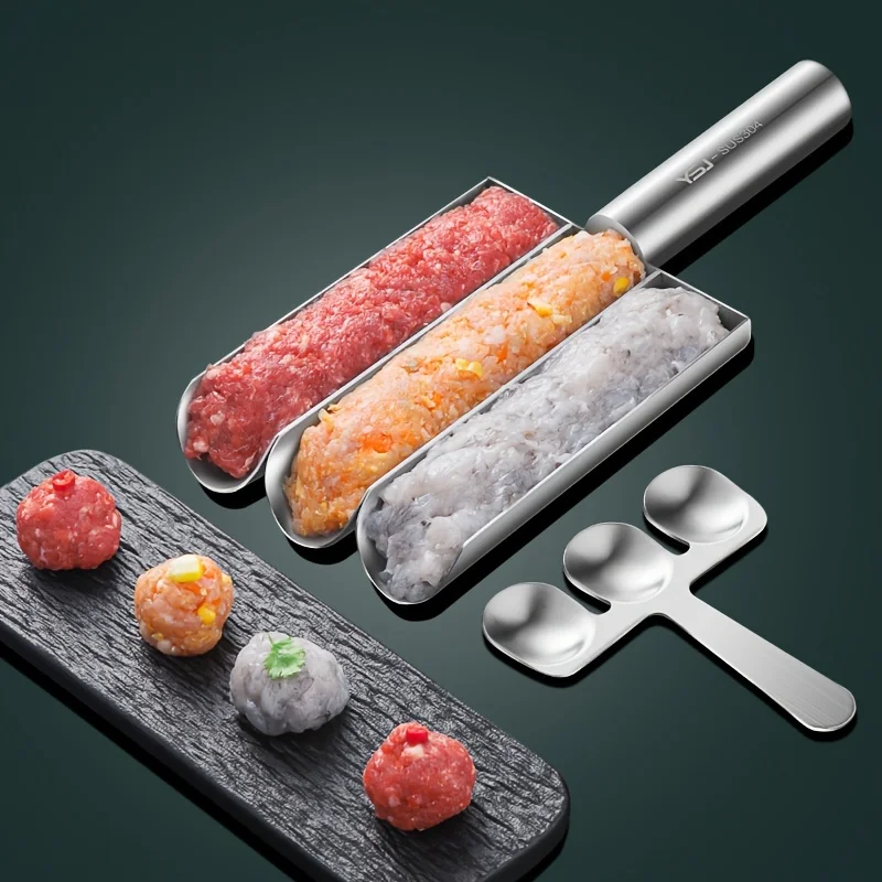2pcs Premium Meatball Maker Set-Effortless Manual Operation, Non-Stick Fish Ball Scoop