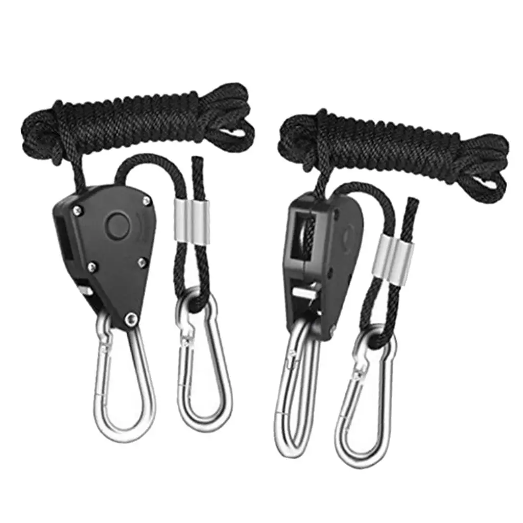 2Pcs 8Ft Long Adjustable Light Rope Hanger 68Kg Capacity Rust Resistant