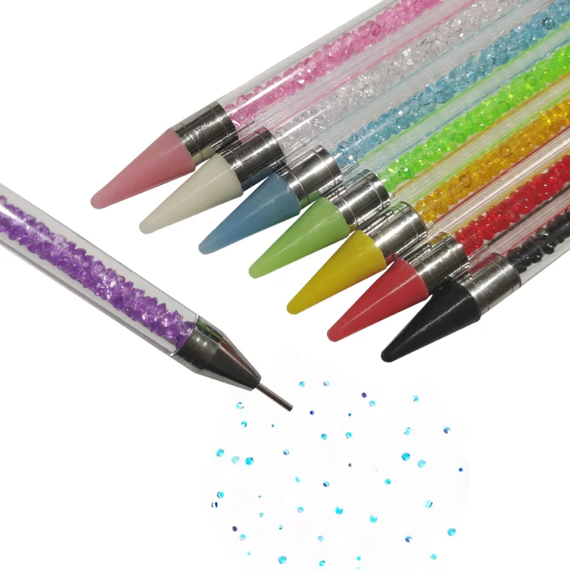 Diamond Embroidery Double Head Point drill pen Dot Painting Point Pen Nail Art Rhinestone Picker Wax Pencil Crystal Handle Tool nail art tools,nail art pen,nail art picking tools,rhinestone picker pen,rhinestone picking tool