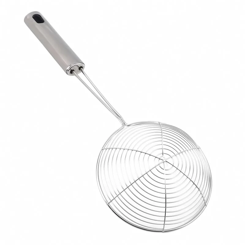 Skimmer Oval De Aço Inoxidável Pote De Óleo De Malha Filtro De Alimentos Escorredor De Panelas Filtro De Cozinha Coador De Cozinha Ferramenta De Cozimento