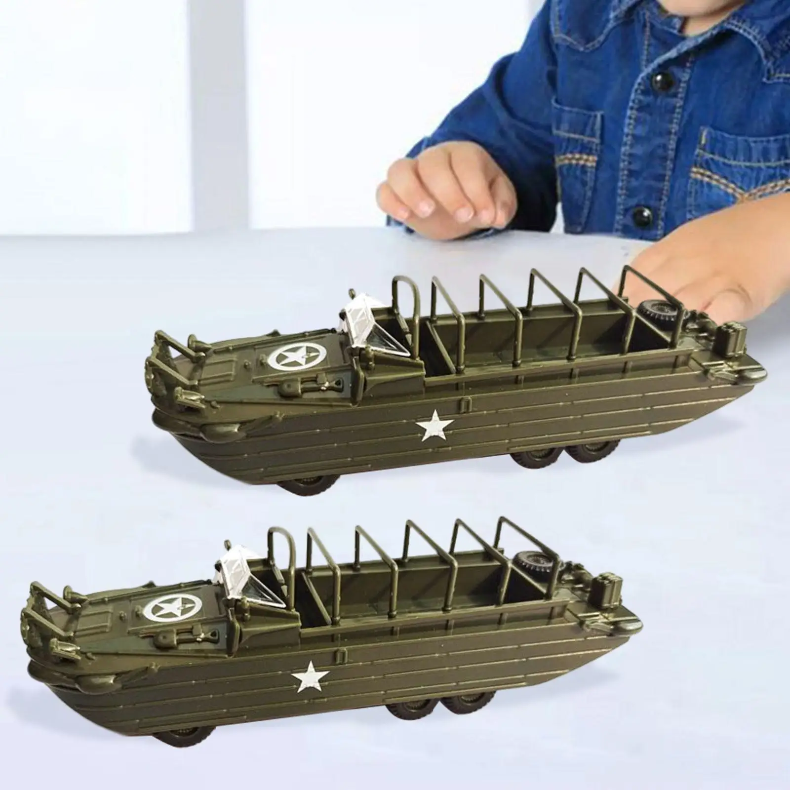 1/72 Scale 4D Assemble Amphibious Vehicle Sand Table Decor for Boys Girls Children