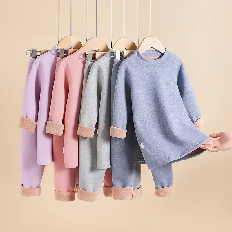 Thermal Underwear for Boys Fleece 37&deg;C Constant Temperature Two Pieces Children Winter Clothes Set Teenage Kids Long Johns children clothes children underwear suits