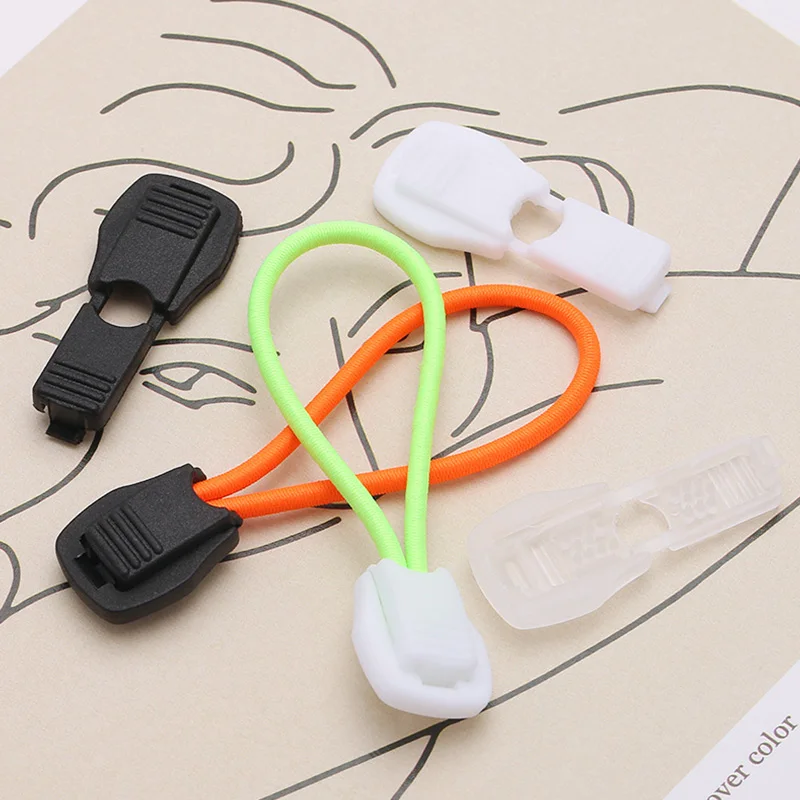 Zipper Pull Cord Ends Clip Lock Clamp Rope Paracord Tactical Backpack Bag Sportswear Shoelace Accessories Colorful Plastic 10pcs cord lock cord end lock