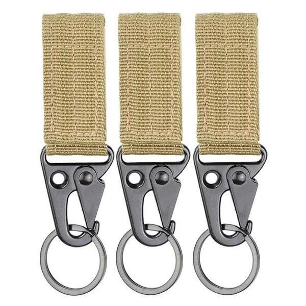 2 Clip Tattiche In Nylon Con Moschettone - Portachiavi Pratico Per Escursionismo, Campeggio E Avventura - Foto 5