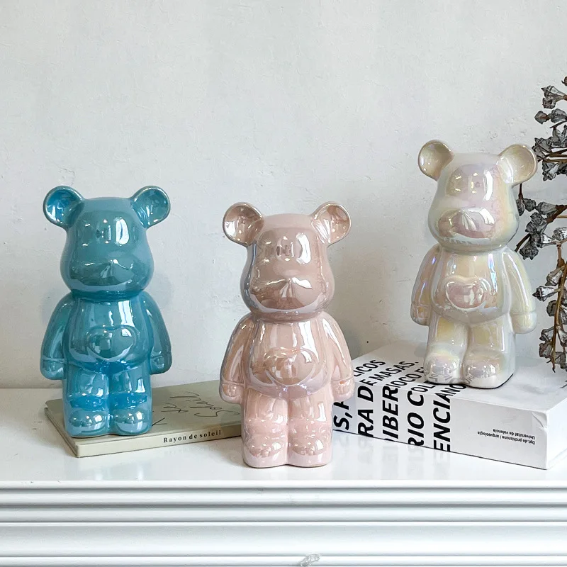 

Home Decor Ceramic Electroplated Violent Bear Household Piggy Bank Large TV Cabinet Ornament Love Bear Violent Bear Piggy Bank