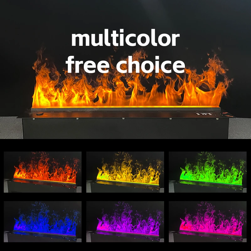 Modern remote control electric fireplace Mute water mist electric Home decorative humidifier 3d simulated flame steam fireplace 4