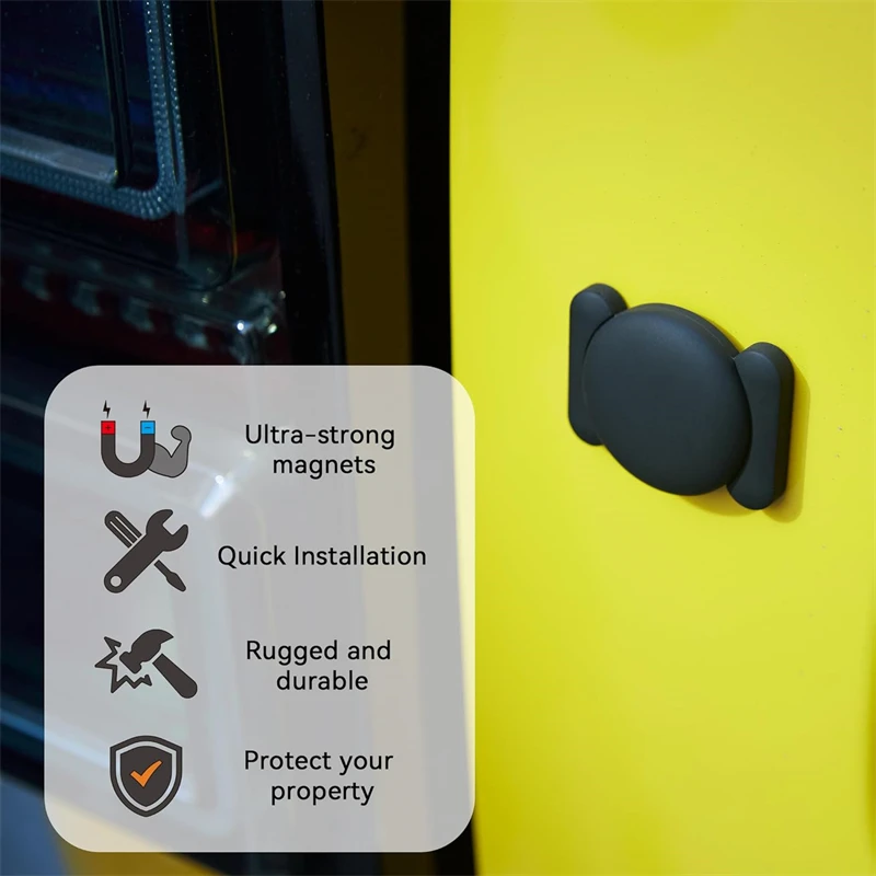 Strong Magnetic Hidden Silicone Holder Case for Apple Airtag Air Tags Car Bike Motorcycle GPS Tracker Anti-lost Mount Soft Cover