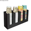 Black Acrylic Cup Holder Multi-compartment Cup Storage Rack Straw Storage Box Coffee Milk Tea Shop Cup Container Display Stand 5