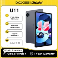 DOOGEE U11 Android 15 Tablet 11" Ultra-clear 90Hz Display 16GB(4+12) 128GB 8580mAh Battery Unisoc T606 octa-core Dual Speaker 1