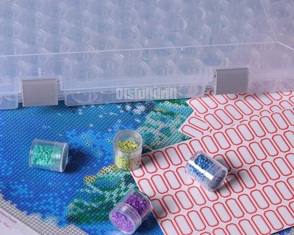 NEW 120 Bottles Diamond Painting Storage Box with Portable Bead