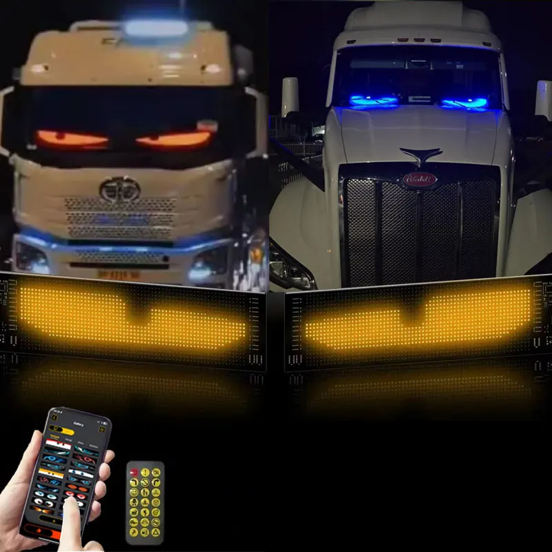 Demon Eyes Car LED Logo APP LED Matrix Pixel Panel Night Light DIY Programmable Flexible Display for Car Truck Accessorie led display light