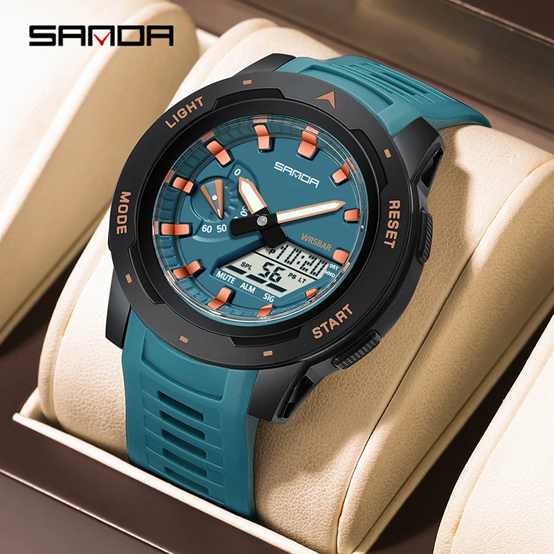 SANDA Fashion Electronic Watch - Multifunctional Waterproof Luminous Digital Timepiece