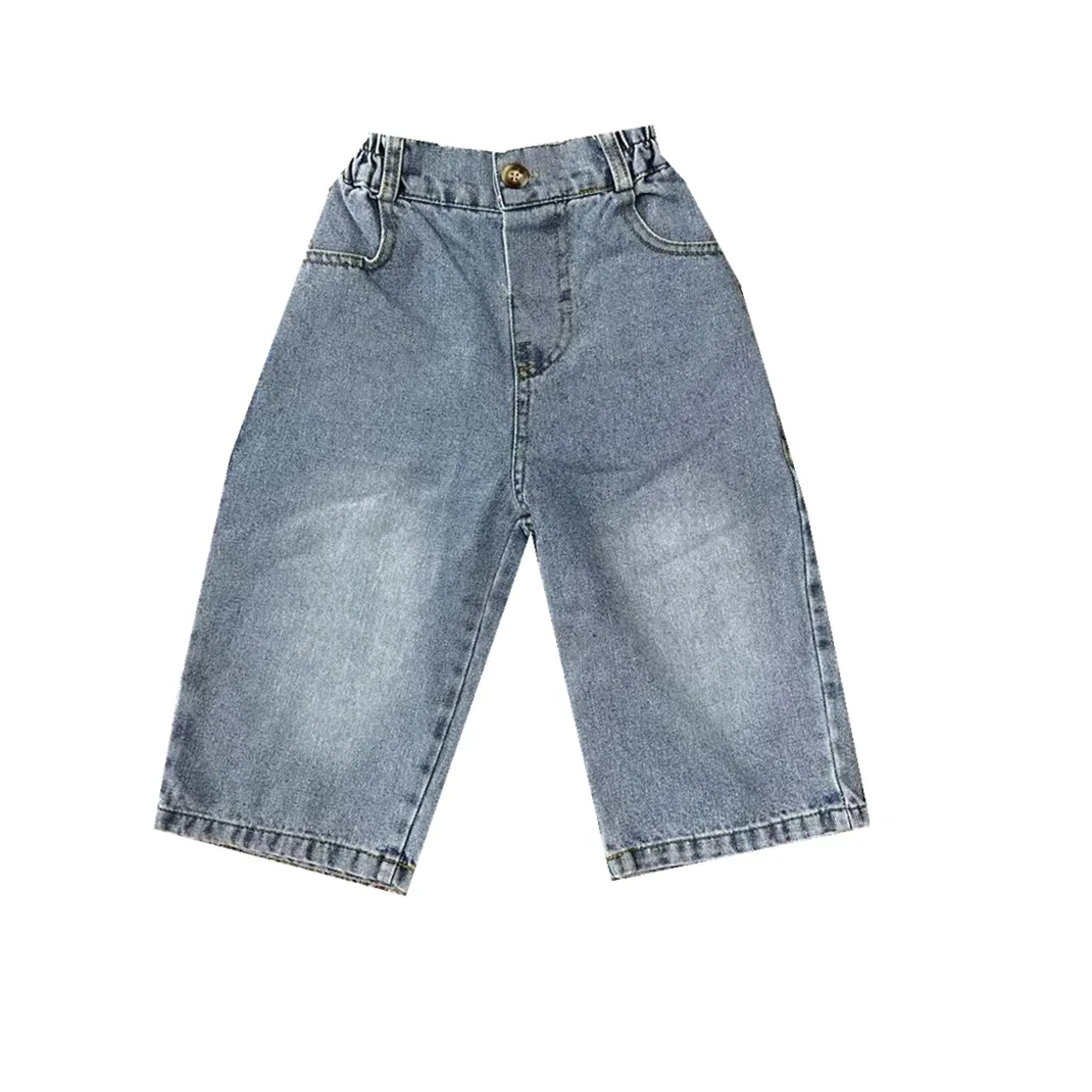 Cotton Girls Pants Elastic Waist Ankle Length Loose Straight Clean Solid Soft Comfortable Girls pants,girls trousers,kids pants