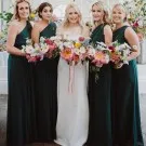 Bridesmaid Dresses Wedding Party For Women 2022 Elegant Black Satin A Line Long Night Woman's Evening Formal Gowns