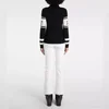 Autumn/Winter New Knitted Sweater Jacquard Letter Stripe Turtleneck Top Slim Versatile Soft Warm Couple Model Women's Sweater 2