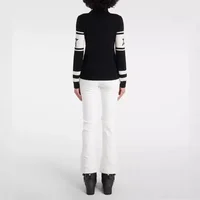 Autumn/Winter New Knitted Sweater Jacquard Letter Stripe Turtleneck Top Slim Versatile Soft Warm Couple Model Women's Sweater 2